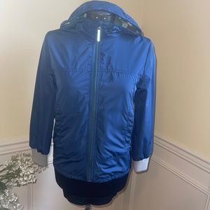 Mini Boden Boys Lined Windbreaker Jacket Coat Blue Camo SIze 9-10 Years Perfect